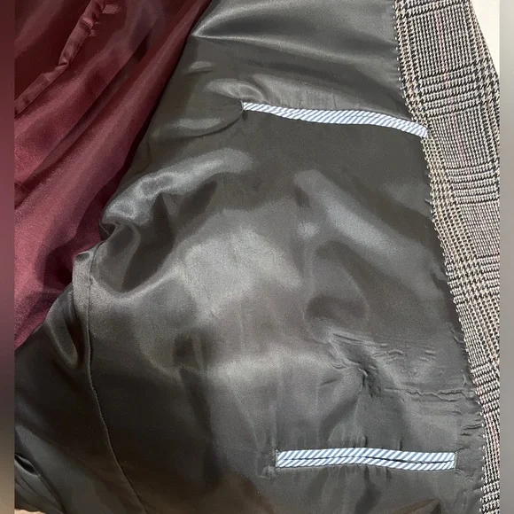 Tommy Hilfiger Classic Gray Plaid Men's Blazer, Sport Coat Jacket - Picture 8 of 16